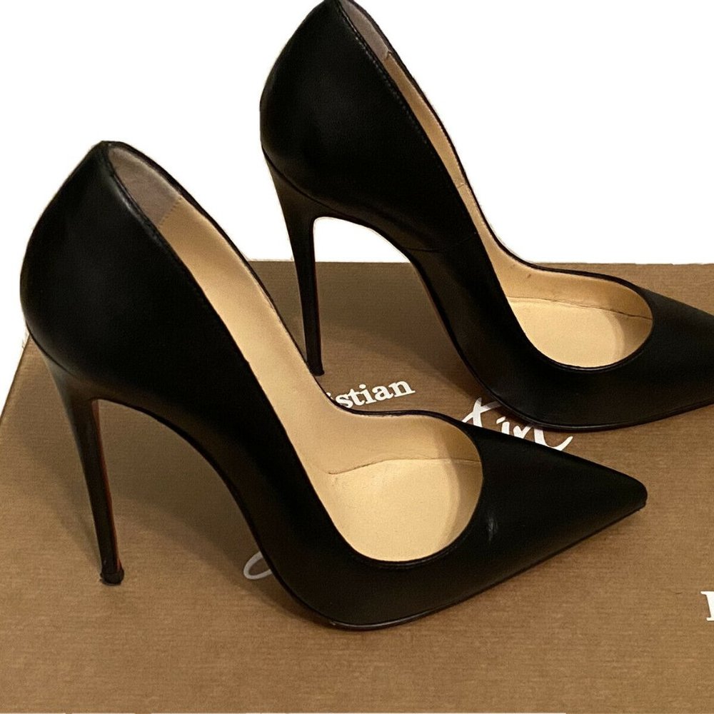 Christian Louboutin So Kate Black Kid Leather 34.5